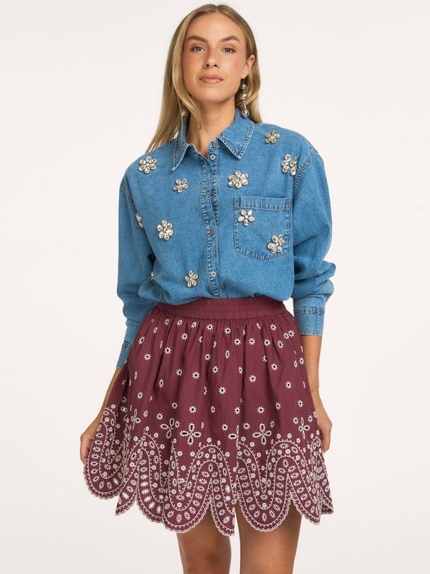 Konnection, denim blouse
