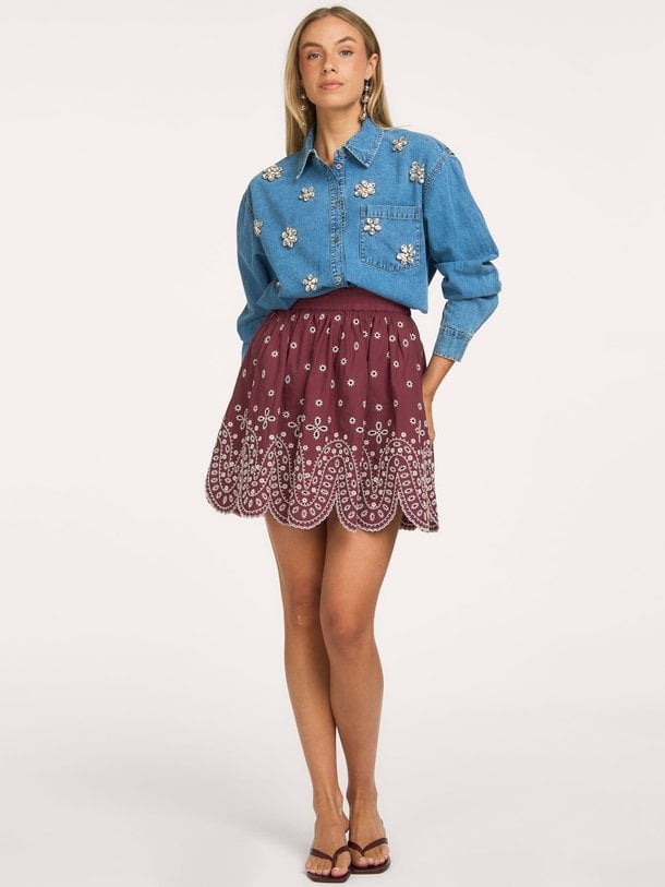 Konnection, denim blouse