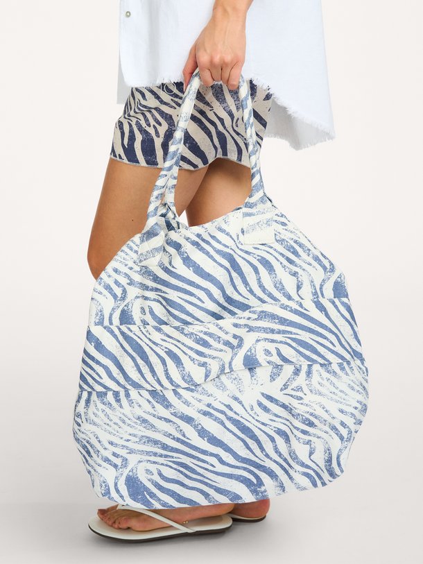 Katoenen beach shopper