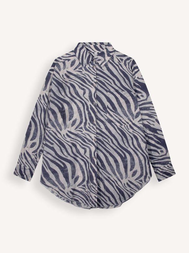 Katoenen blouse met zebra print