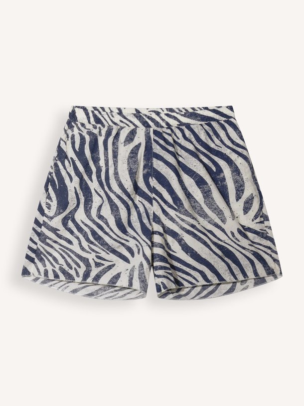 Katoenen short met zebra print