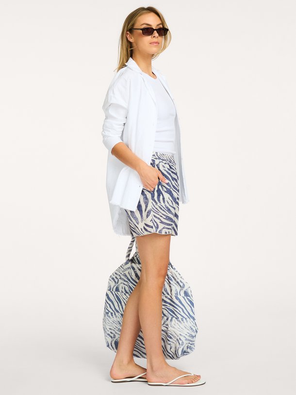 Katoenen short met zebra print