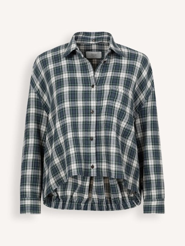 OOPS Oops, organic cotton geruite blouse