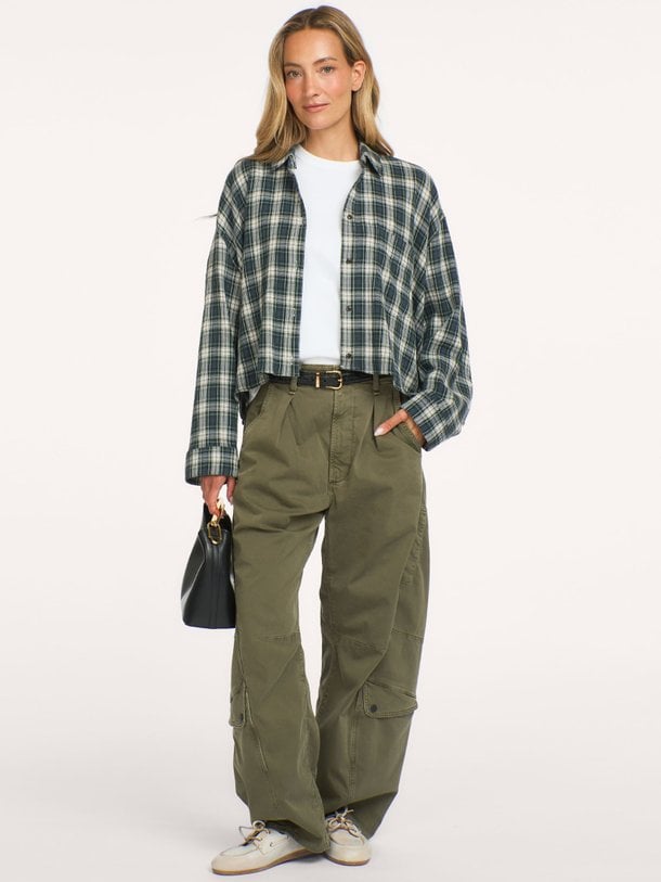 OOPS Oops, organic cotton geruite blouse