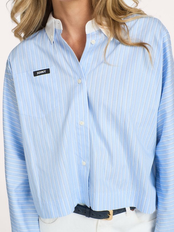 Berro, katoenen gestreepte blouse