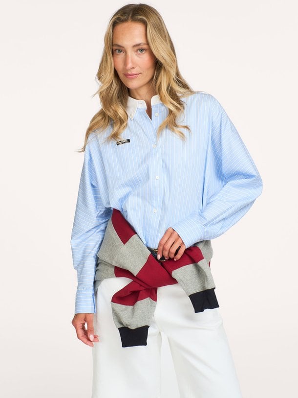 Berro, katoenen gestreepte blouse