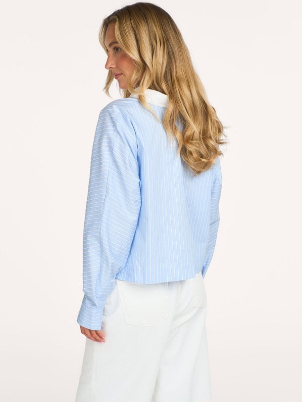 Berro, katoenen gestreepte blouse