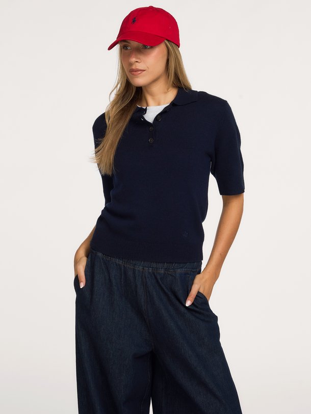 Obsession, merino wolmix polo top