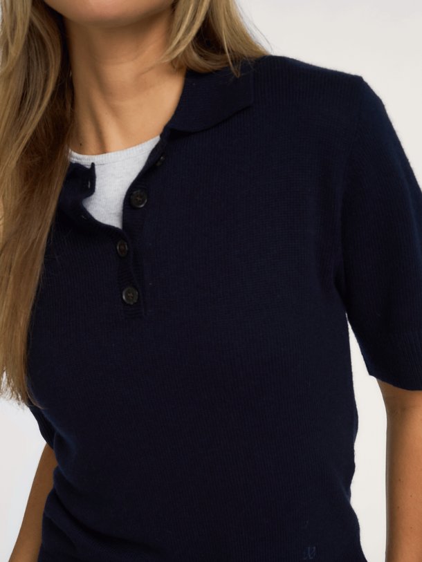Obsession, merino wolmix polo top