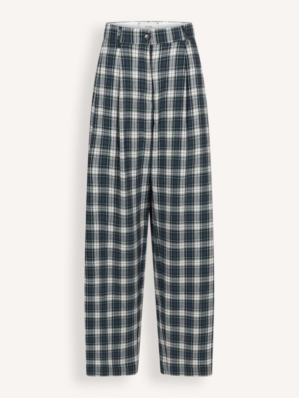 Marta, organic cotton geruite broek
