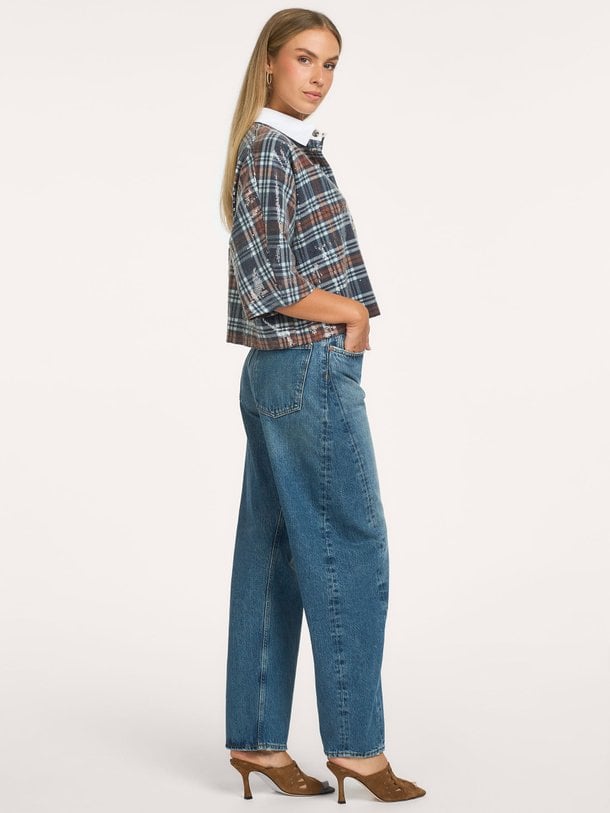BERRY Viscosemix blouse met pailletten