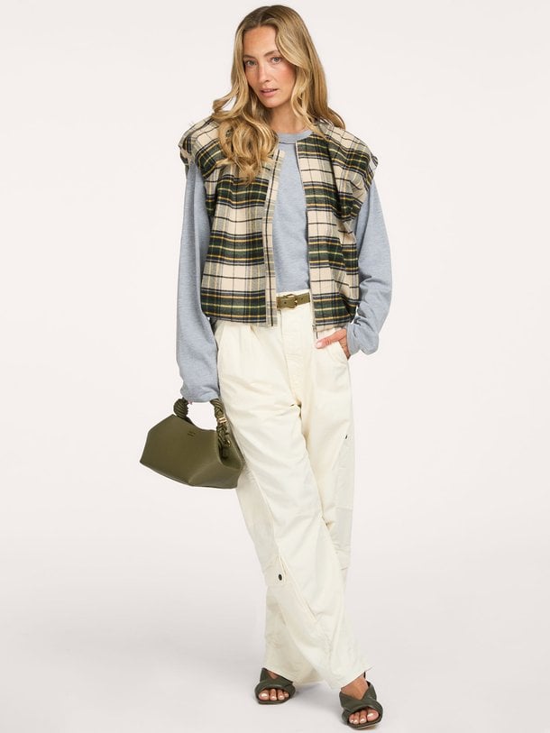 Kelly, katoenen geruit gilet