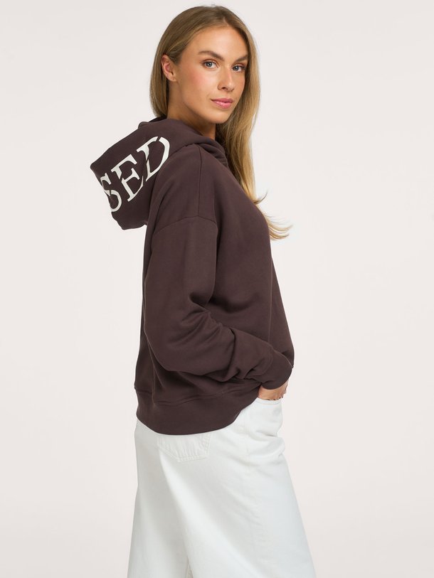 Organic cotton hoodie met logo