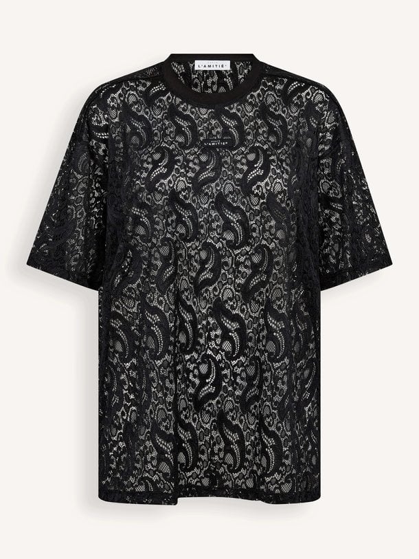 Summer Lace Loose Tee Geweven kanten top