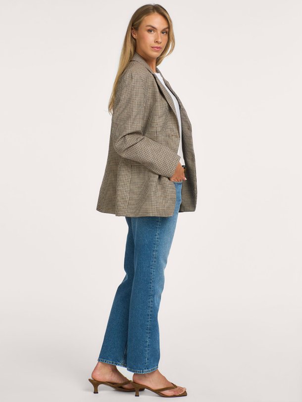 Lola, wolmix geruite blazer