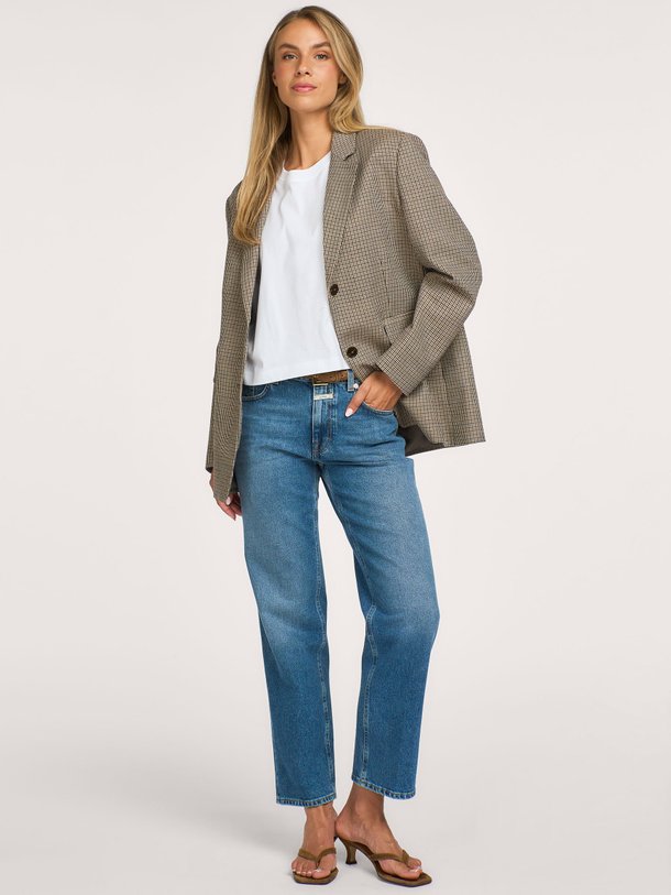 Lola, wolmix geruite blazer