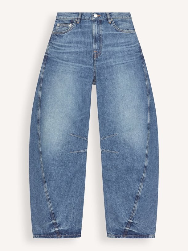 Saharpo, high waist barrel fit jeans