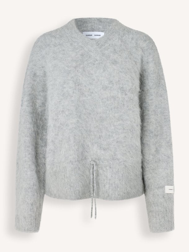 SALO V-NECK 16165 Salo, alpacamix gemêleerde trui