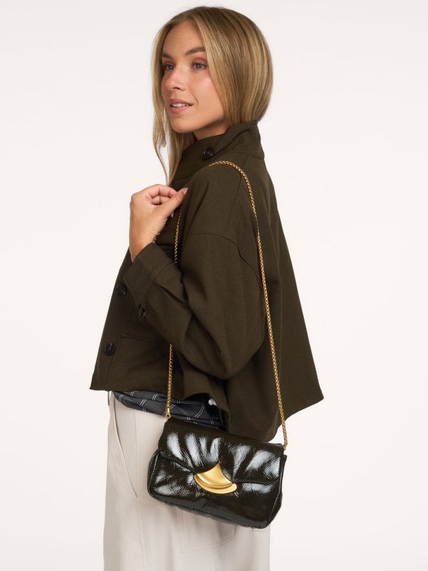 Diviluz Puffy, lederen gewatteerde crossbody tas