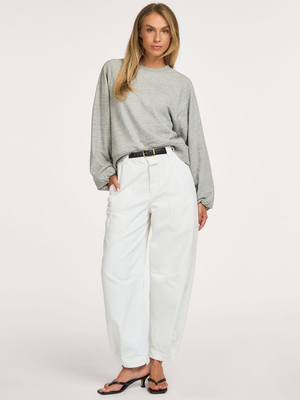 Rhannon, mid waist barrel fit non-stretch jeans