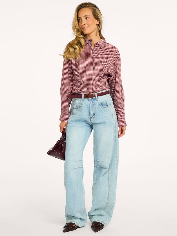 Musa, katoen geruite blouse