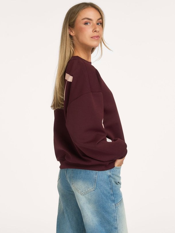 Maxi Split Logo Sweat Katoenmix logo sweater