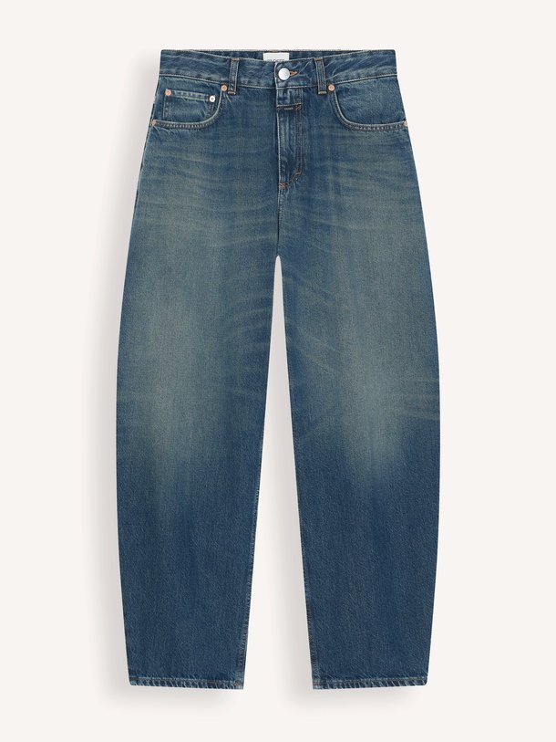 Jazzie, mid waist barrel fit jeans