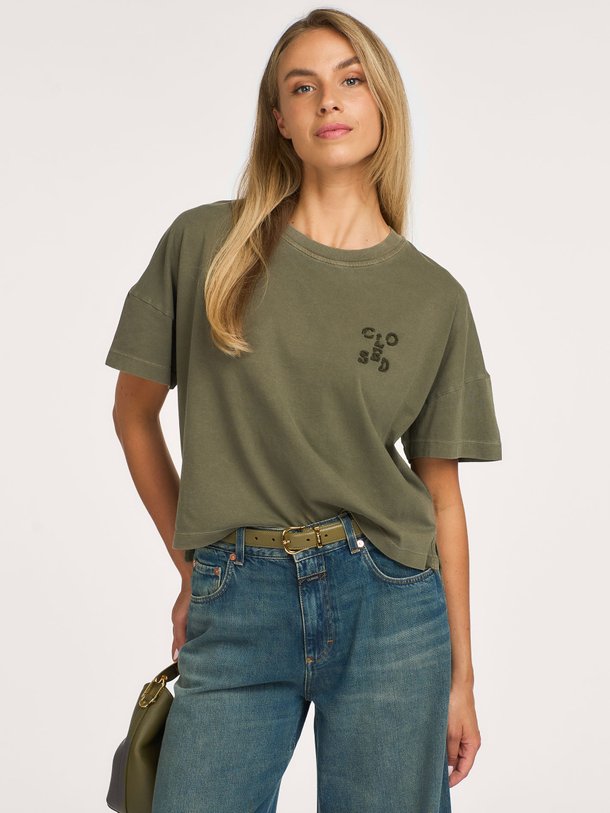 Organic cotton T-shirt met logo