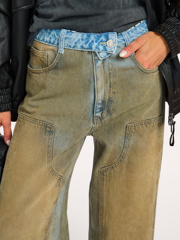 Celeste Patch Vintage Tall Jeans Celeste, mid waist wide fit jeans