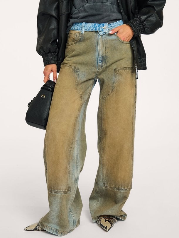 Celeste Patch Vintage Tall Jeans Celeste, mid waist wide fit jeans