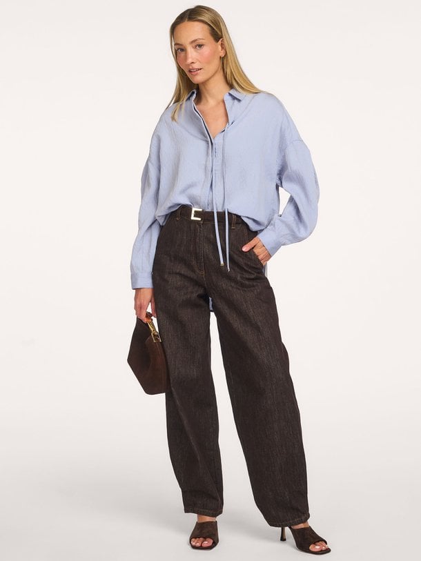 Liza, viscosemix gestreepte blouse