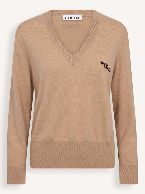 Cash Logo V-Neck Cash, cashmere/wolmix trui