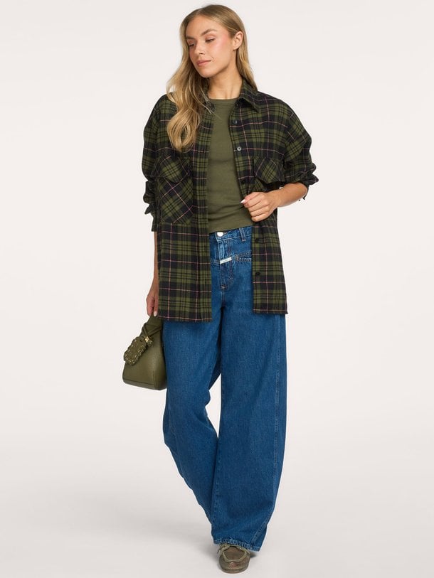 OVERSHIRT Katoenen geruite blouse
