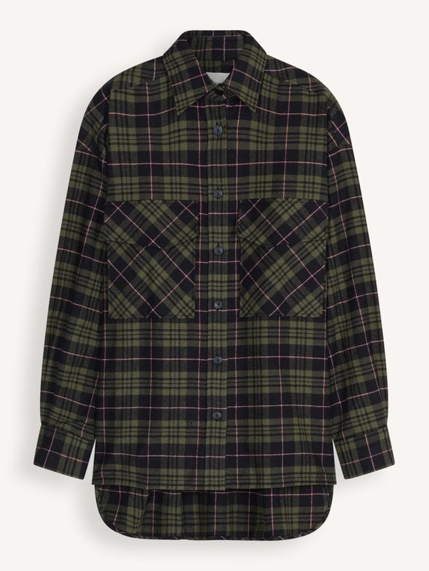 OVERSHIRT Katoenen geruite blouse