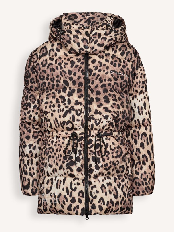 Climb Animal Puffer Jacket Gewatteerde leopard jas