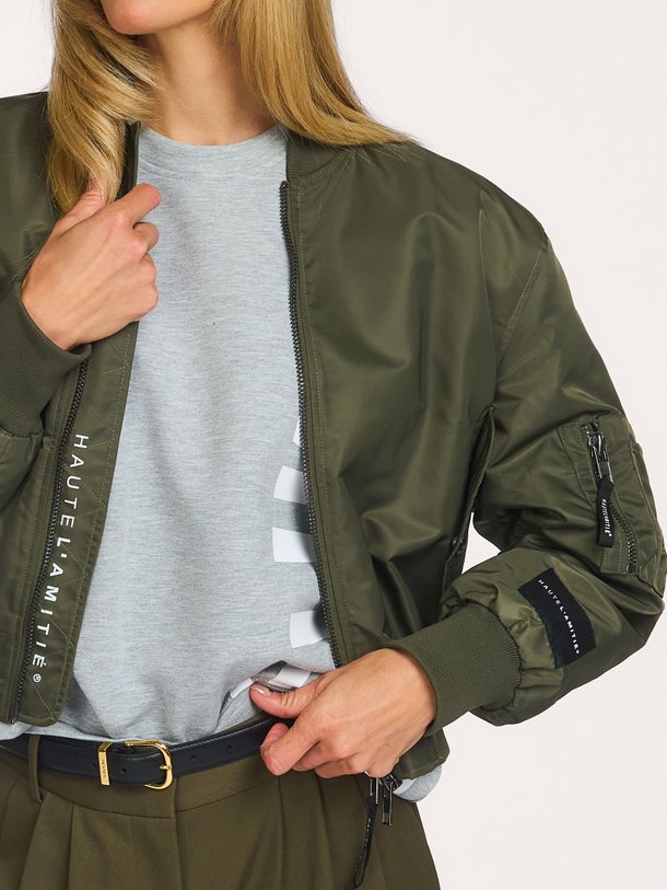 Sally Crop Bomber Sally, geweven cropped bomberjack