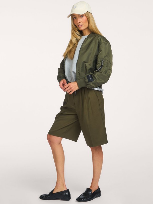 Sally Crop Bomber Sally, geweven cropped bomberjack