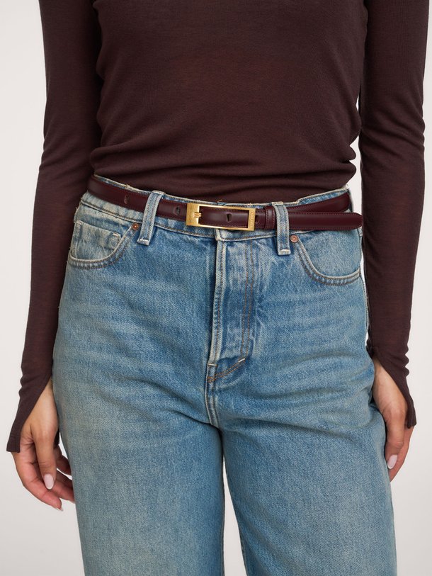 ELLY BELT SMOOTH LEATHER Elly, lederen riem