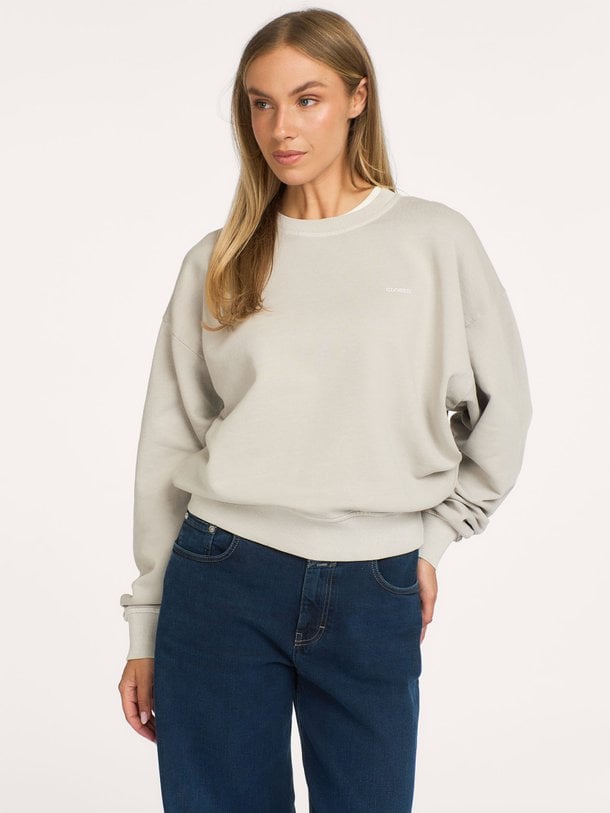 Organic cotton sweater met logo