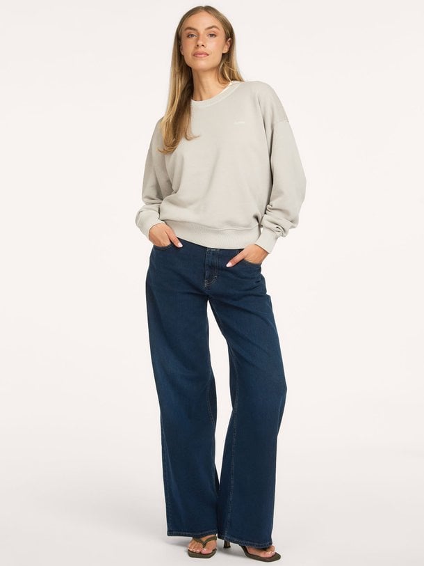 Organic cotton sweater met logo