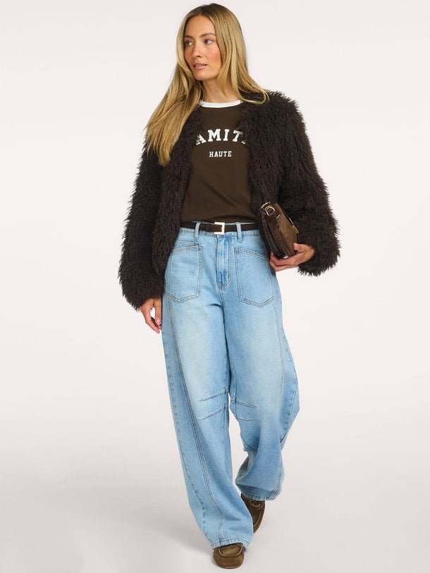 Barrel Front Pocket Tall Jeans High waist barrel fit jeans