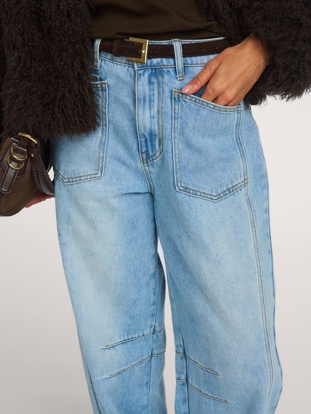 Barrel Front Pocket Tall Jeans High waist barrel fit jeans