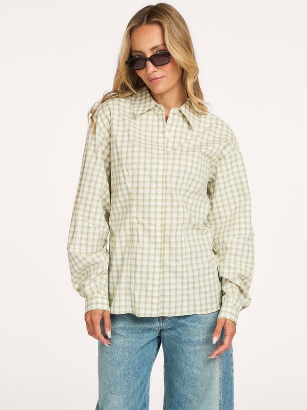 SAALESSO SHIRT 15902 Saalesso, organic cottonmix geruite blouse