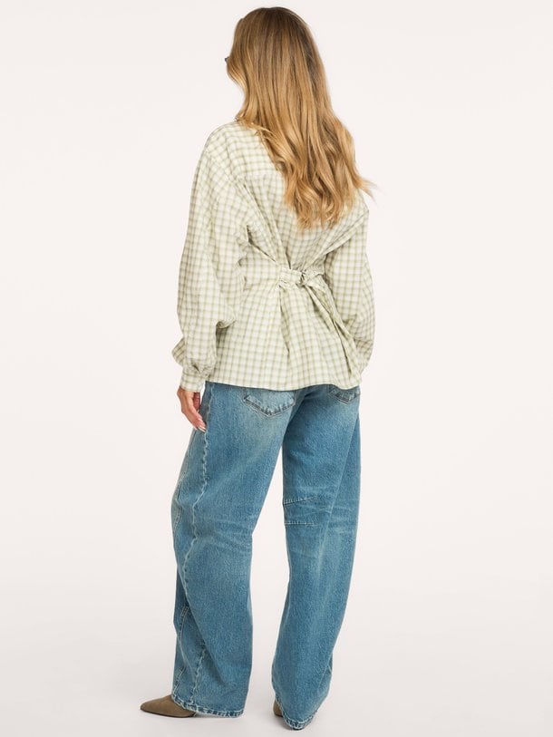 SAALESSO SHIRT 15902 Saalesso, organic cottonmix geruite blouse