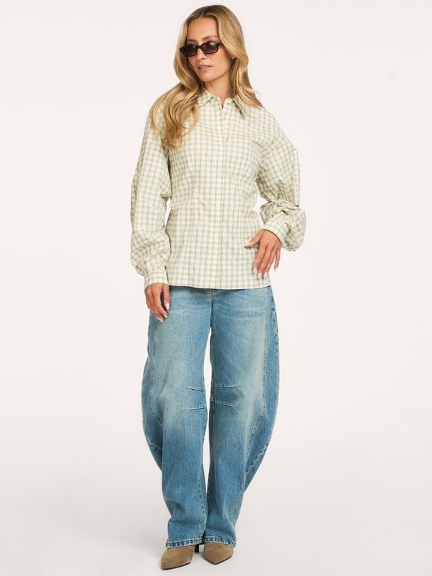 SAALESSO SHIRT 15902 Saalesso, organic cottonmix geruite blouse