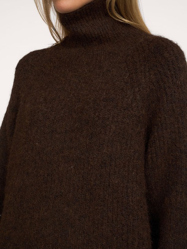Darcia Rib Collar Knit Darcia, wolmix oversized trui