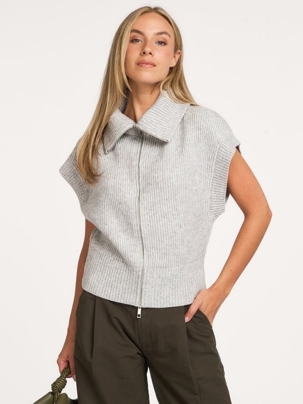 RowCC Zip Knit Vest Row, gebreid vest