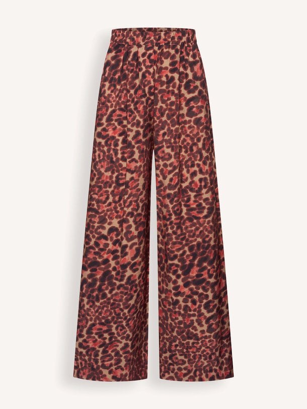 celin cheetah pants Celin, viscosemix broek met dierenprint