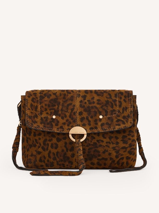 CLUTCH OTHILIA Othilia, lederen leopard schouder-/handtas