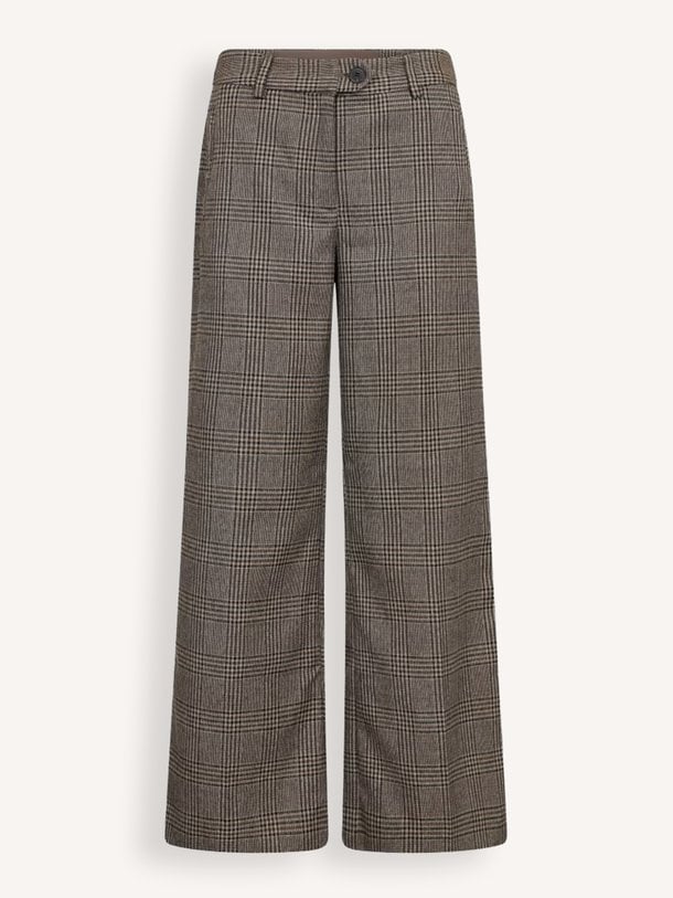 VeyaCC New Wide Pant Veya, geweven wide leg geruite pantalon
